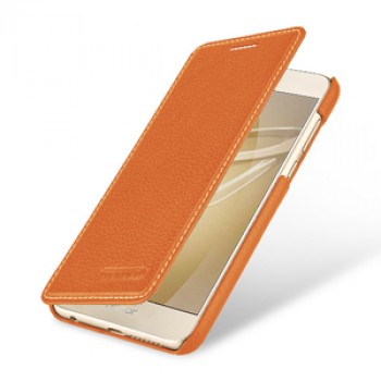 Кожаный чехол горизонтальная книжка (премиум нат. кожа) для Huawei Honor 8