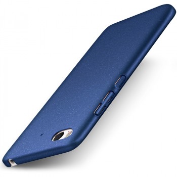 Пластиковый непрозрачный матовый чехол Металлик с улучшенной защитой элементов корпуса и повышенной шероховатостью для Xiaomi Mi5S Синий