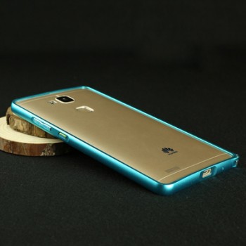 Металлический бампер для Huawei Ascend Mate 7 Голубой