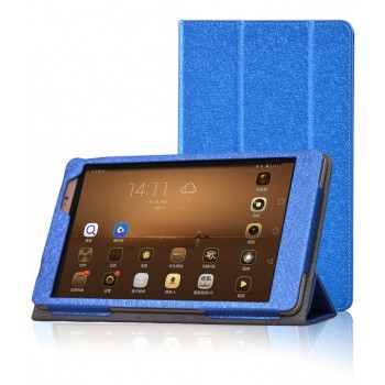 Текстурный чехол подставка с рамочной защитой для Huawei MediaPad M2 8.0 Синий