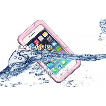 Водонепроницаемый силикон-пластик чехол для Iphone 6 Розовый