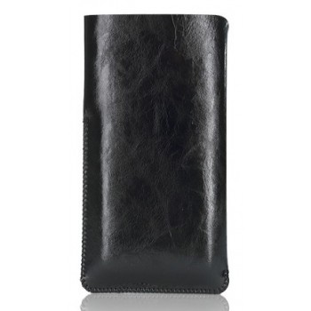 Кожаный мешок с логотипом для Samsung Galaxy S6 Edge Черный