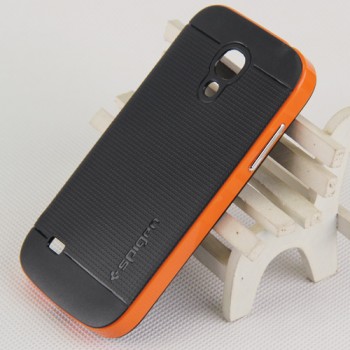 Двухкомпонентный премиум поликарбонат-пластик чехол для Samsung Galaxy S4 Mini Оранжевый