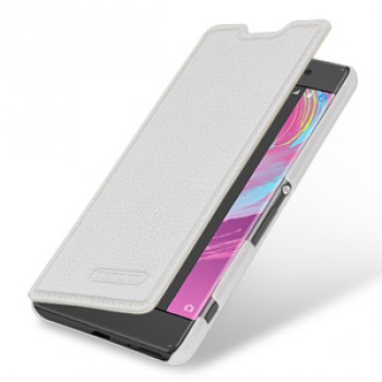 Кожаный чехол горизонтальная книжка (премиум нат. кожа) для Sony Xperia XA