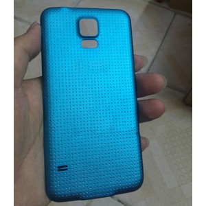Пластиковый непрозрачный матовый встраиваемый чехол для Samsung Galaxy S5 (Duos) Синий