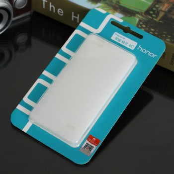 Пластиковый матовый полупрозрачный чехол для Huawei Honor 4C Белый