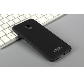 Пластиковый непрозрачный матовый чехол с повышенной шероховатостью для Meizu Pro 6 Черный