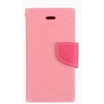 Чехол портмоне подставка на силиконовой основе на дизайнерской магнитной защелке для Samsung Galaxy J1 (2016) Розовый