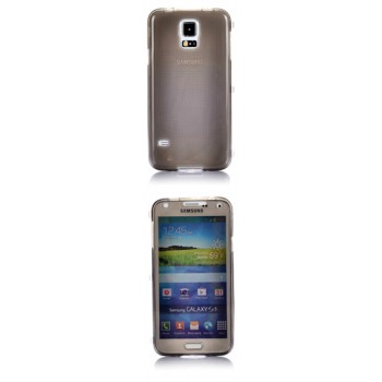 Двухмодульный силиконовый чехол горизонтальная книжка с транспарентной акриловой смарт крышкой для Samsung Galaxy S5 Mini Черный