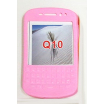 Силиконовый матовый непрозрачный чехол для BlackBerry Q10 Розовый