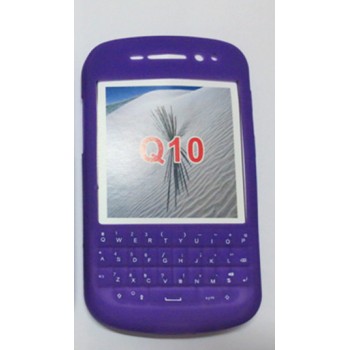 Силиконовый матовый непрозрачный чехол для BlackBerry Q10 Фиолетовый