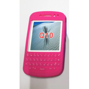 Силиконовый матовый непрозрачный чехол для BlackBerry Q10 Пурпурный