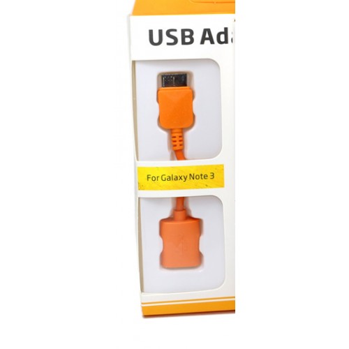 USB адаптер для Samsung Galaxy Note 3, цвет Оранжевый