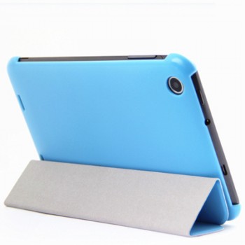 Чехол смарт флип подставка сегментарный на пластиковой основе для планшета Lenovo IdeaTab A3000 Голубой