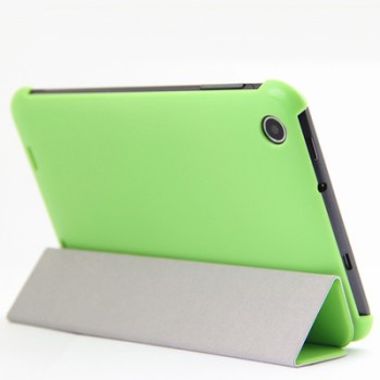 Чехол смарт флип подставка сегментарный на пластиковой основе для планшета Lenovo IdeaTab A3000 Зеленый