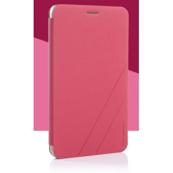 Текстурный чехол флип подставка на пластиковой основе для Huawei MediaPad X2 Пурпурный