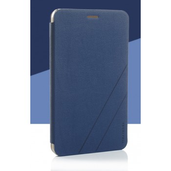 Текстурный чехол флип подставка на пластиковой основе для Huawei MediaPad X2 Синий