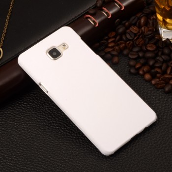 Пластиковый матовый непрозрачный чехол для Samsung Galaxy A5 (2016) Белый