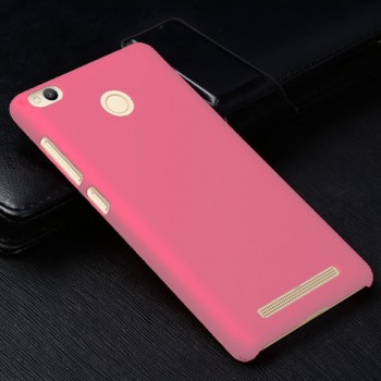 Пластиковый непрозрачный матовый чехол для Xiaomi RedMi 3 Pro/3S Розовый