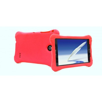 Ударостойкий детский силиконовый матовый гиппоаллергенный непрозрачный чехол для Samsung GALAXY Tab 4 8.0 Красный