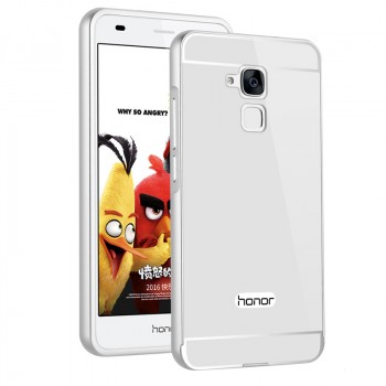 Двухкомпонентный чехол c металлическим бампером с поликарбонатной накладкой для Huawei Honor 5C Белый