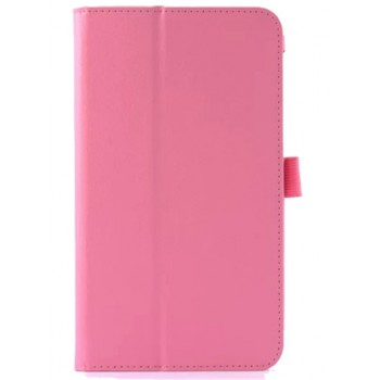 Чехол подставка с рамочной защитой серия Full Cover для Asus FonePad 8 Розовый