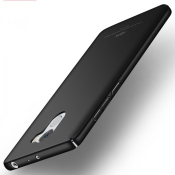 Пластиковый непрозрачный матовый чехол с улучшенной защитой элементов корпуса для Xiaomi RedMi 4 Черный
