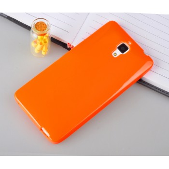 Силиконовый непрозрачный чехол для Xiaomi Mi4 Оранжевый