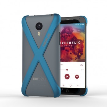 Чехол тонкий защитный каркас X для Meizu MX4 Синий