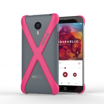 Чехол тонкий защитный каркас X для Meizu MX4 Пурпурный