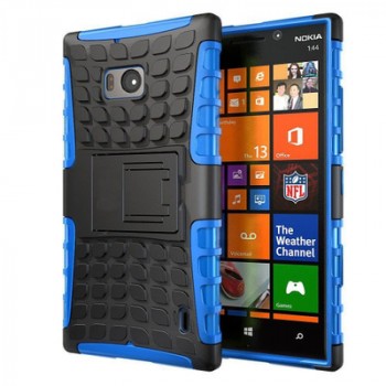 Чехол силикон/поликарбонат подставка экстрим защитный для Nokia Lumia 930 Синий