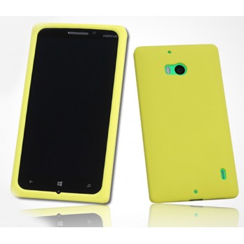 Силиконовый софт-тач премиум чехол для Nokia Lumia 930 Желтый