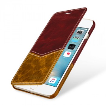 Кожаный чехол горизонтальная книжка (2 вида премиум нат. кожи) для Iphone 7 Plus/8 Plus 