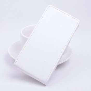 Чехол вертикальная книжка на клеевой основе на магнитной защелке для Highscreen Boost 3 Белый