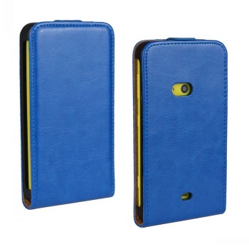 Чехол вертикальная книжка на пластиковой основе для Nokia Lumia 625 Синий