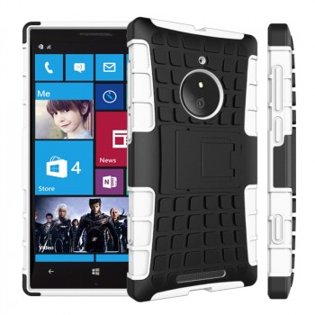 Силиконовый чехол экстрим защита для Nokia Lumia 830 Белый