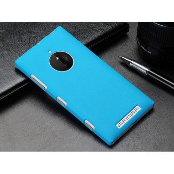 Пластиковый матовый непрозрачный чехол для Nokia Lumia 830 Голубой