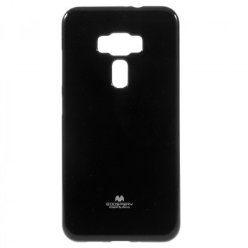 Силиконовый глянцевый непрозрачный чехол для Asus ZenFone 3 5.5 Черный