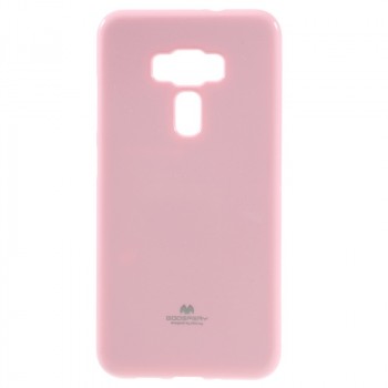 Силиконовый глянцевый непрозрачный чехол для Asus ZenFone 3 5.5 Розовый