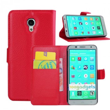 Чехол портмоне подставка с защелкой для Alcatel One Touch Idol 2 S Красный