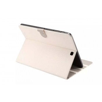 Чехол книжка подставка на поликарбонатной основе с магнитной защелкой для Samsung Galaxy Tab S2 8.0 Белый