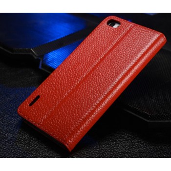 Кожаный чехол флип-подставка Чехол для Huawei Honor 6 Красный