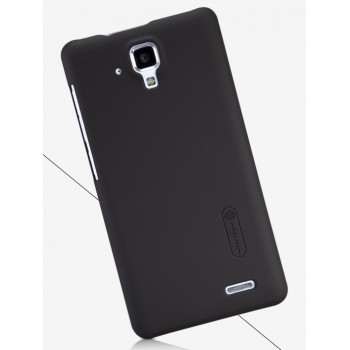 Пластиковый матовый нескользящий премиум чехол для Lenovo A536 Ideaphone Черный