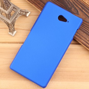 Пластиковый матовый непрозрачный чехол для Sony Xperia M2 Aqua Синий