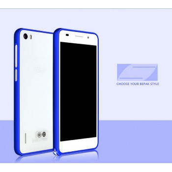 Металлический алюминиевый бампер для Huawei Honor 6 Синий