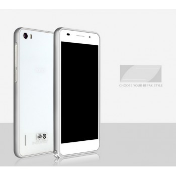 Металлический алюминиевый бампер для Huawei Honor 6 Белый