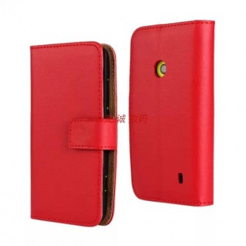 Чехол портмоне подставка с защелкой для Nokia Lumia 520 Красный