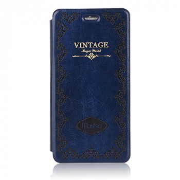 Чехол флип подставка на пластиковой основе серия Vintage для Iphone 6 Синий