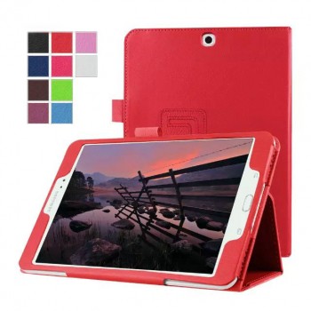 Чехол книжка подставка с рамочной защитой экрана с крепежом для стилуса для Samsung Galaxy Tab S2 8.0 Красный