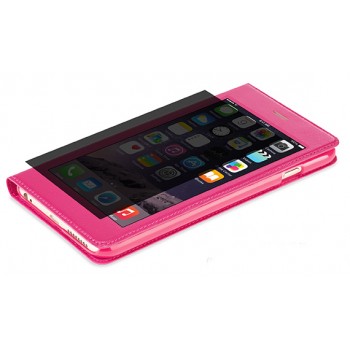 Эксклюзивный чехол флип на пластиковой основе с полноразмерным окном вызова для Iphone 6 Plus Пурпурный